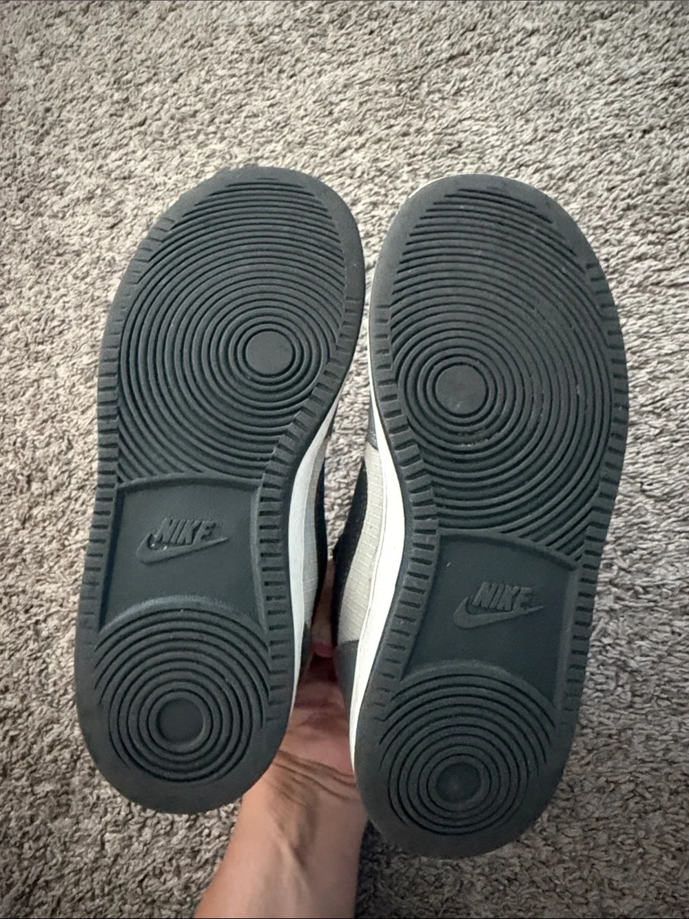 Nike Kids Gray, White & Black High-Top Sneakers
